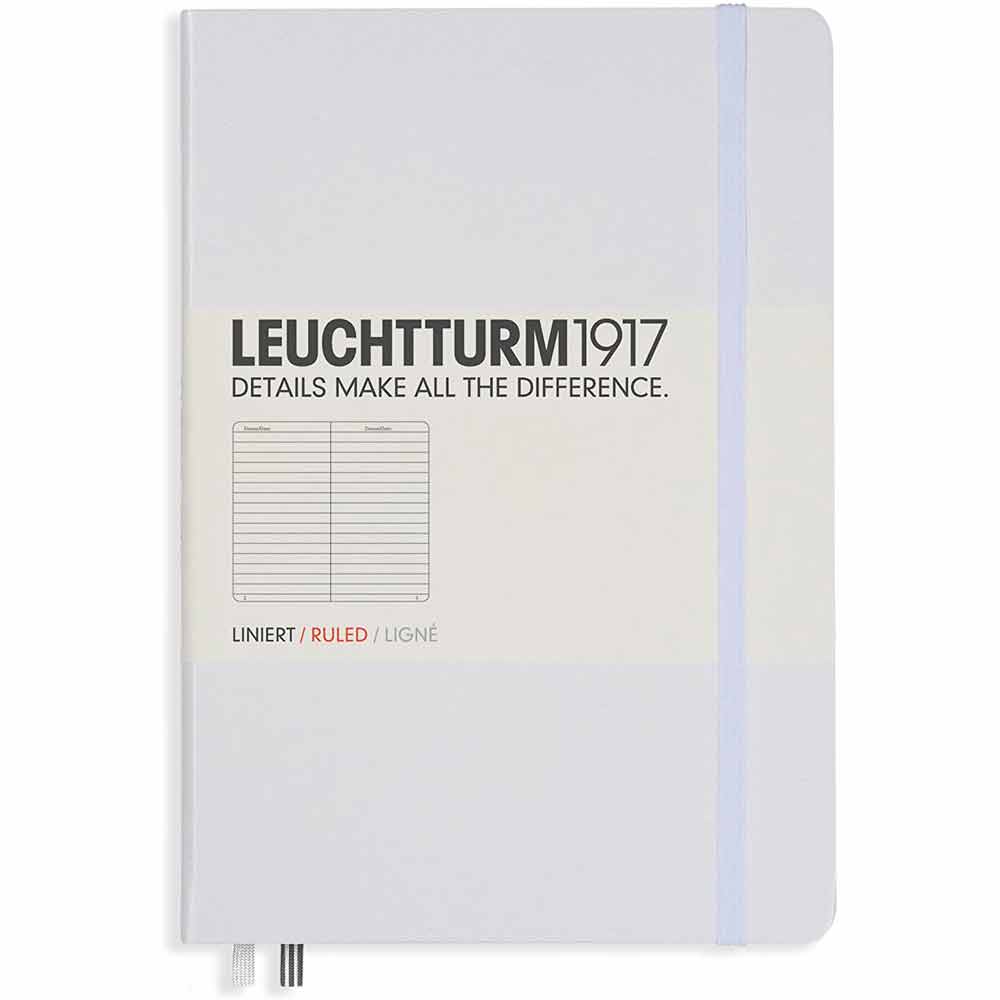 Leuchtturm 1917 Notebook Medium A5 Hardcover 251 Pages Ruled White
