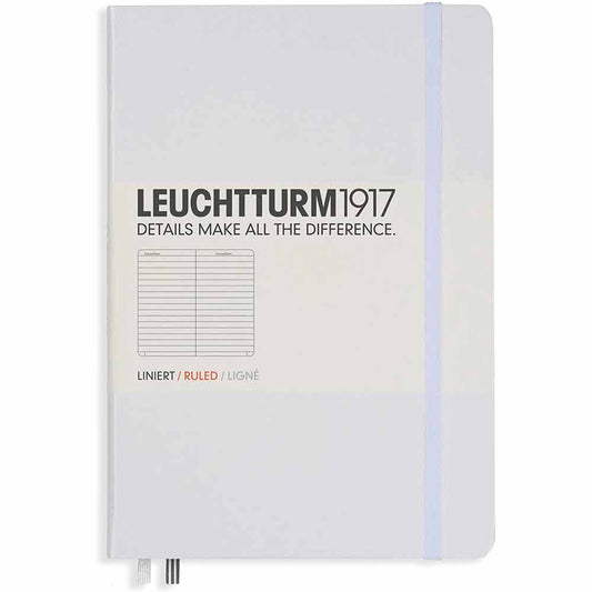 Leuchtturm 1917 Notebook Medium A5 Hardcover 251 Pages Ruled White