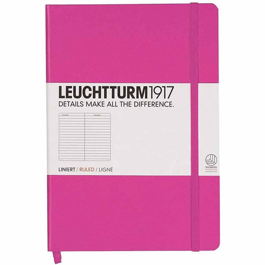 Leuchtturm 1917 Notebook Medium A5 Hardcover 251 Pages Ruled Pink