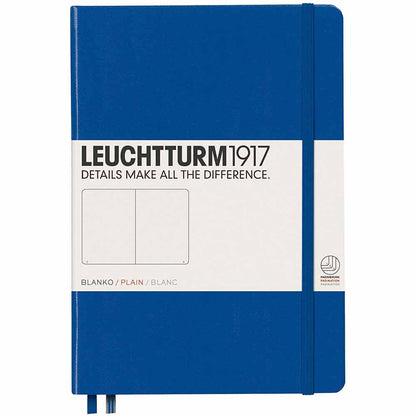 Leuchtturm 1917 Notebook Medium A5 Hardcover 251 Pages Plain Royal Blue