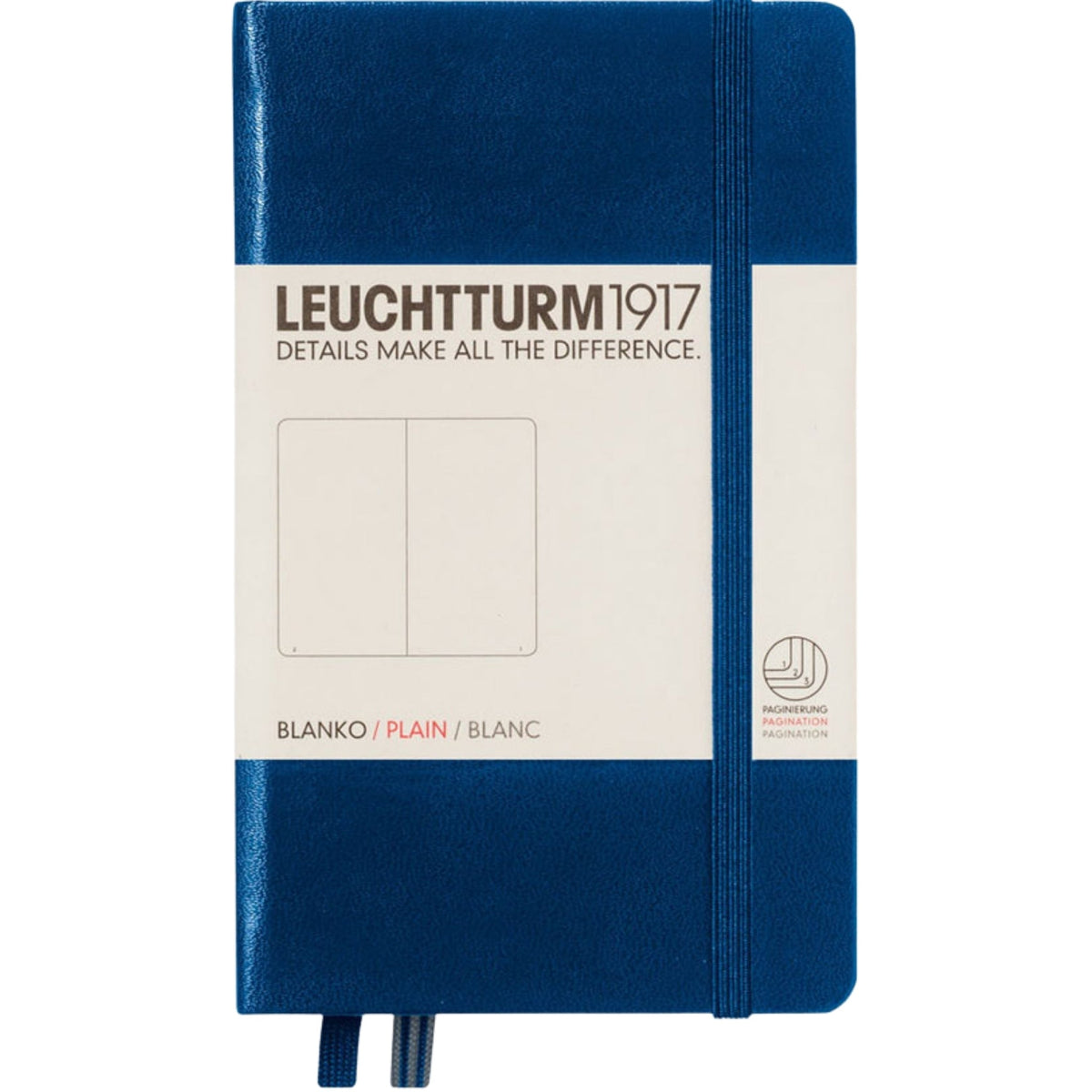 Leuchtturm 1917 Notebook Pocket A6 Hardcover 187 Pages Plain Navy