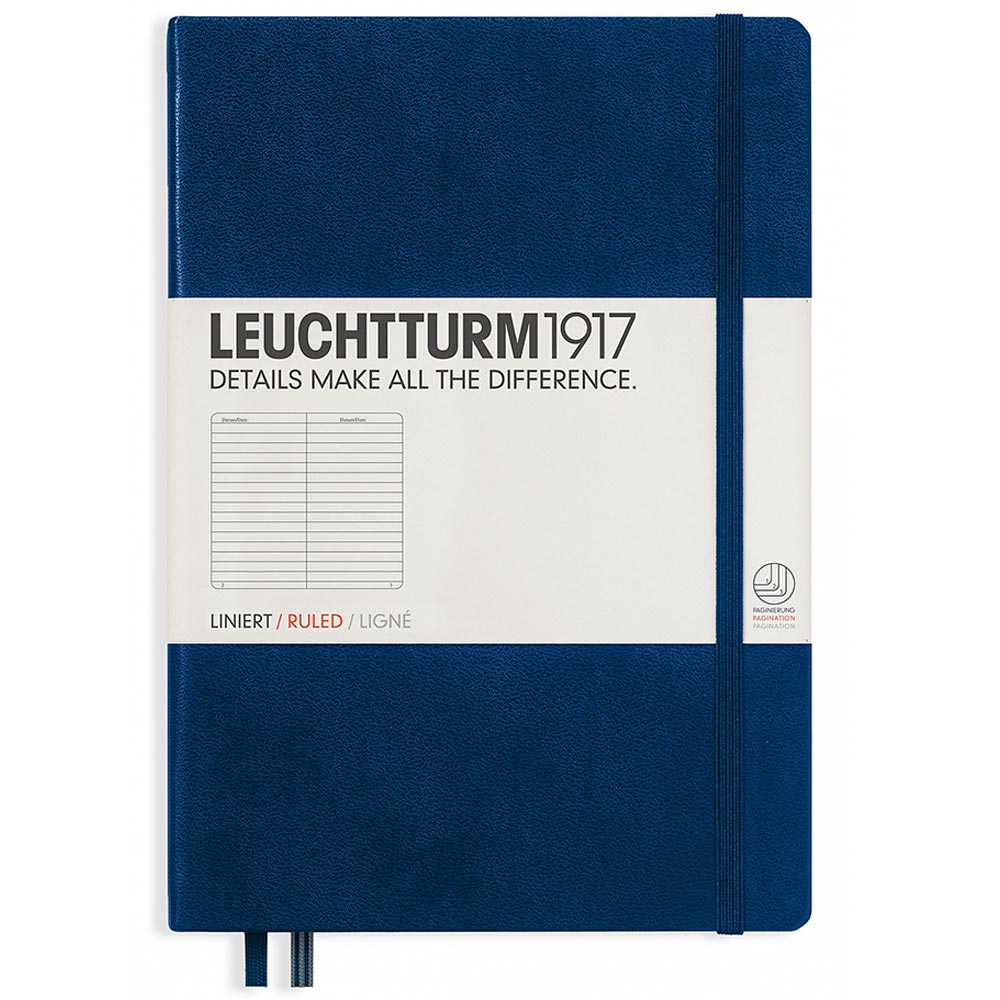 Leuchtturm 1917 Notebook Medium A5 Hardcover 251 Pages Ruled Navy