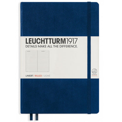 Leuchtturm 1917 Notebook Medium A5 Hardcover 251 Pages Ruled Navy