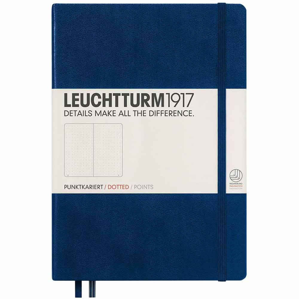 Leuchtturm 1917 Notebook Medium A5 Hardcover 251 Pages Dotted Navy