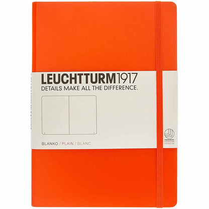 Leuchtturm 1917 Notebook Medium A5 Hardcover 251 Pages Plain Orange
