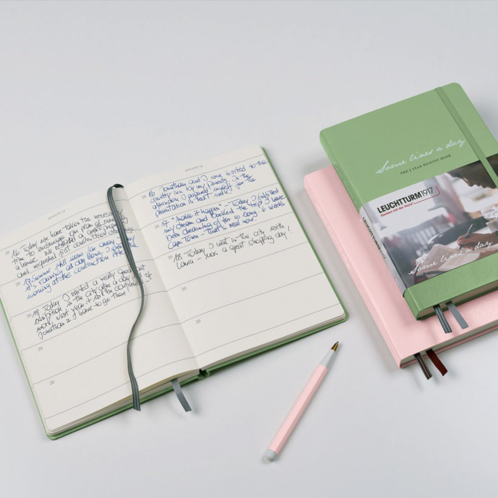 Leuchtturm 1917 Some Lines A Day 5 Year Memory Book Medium A5 Hardcover 365 Pages Black