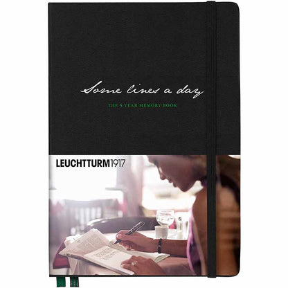 Leuchtturm 1917 Some Lines A Day 5 Year Memory Book Medium A5 Hardcover 365 Pages Black