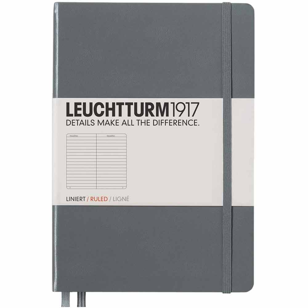 Leuchtturm 1917 Notebook Medium A5 Hardcover 251 Pages Ruled Anthracite
