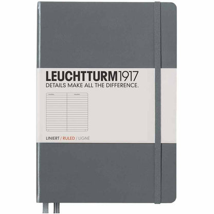 Leuchtturm 1917 Notebook Medium A5 Hardcover 251 Pages Ruled Anthracite