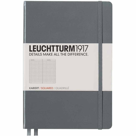 Leuchtturm 1917 Notebook Medium A5 Hardcover 251 Pages Squared Anthracite
