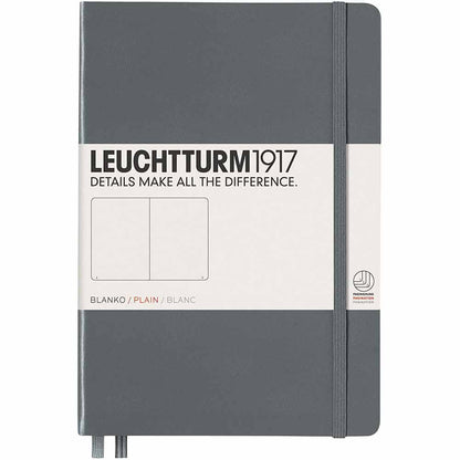 Leuchtturm 1917 Notebook Medium A5 Hardcover 251 Pages Plain Anthracite