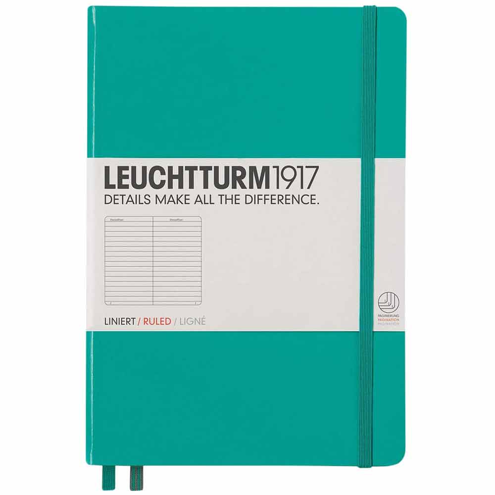 Leuchtturm 1917 Notebook Medium A5 Hardcover 251 Pages Ruled Emerald