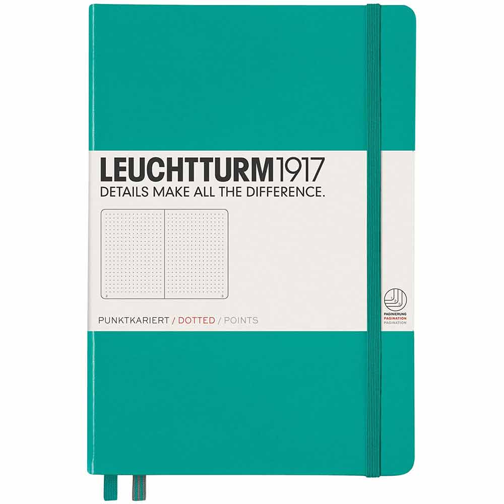Leuchtturm 1917 Notebook Medium A5 Hardcover 251 Pages Dotted Emerald