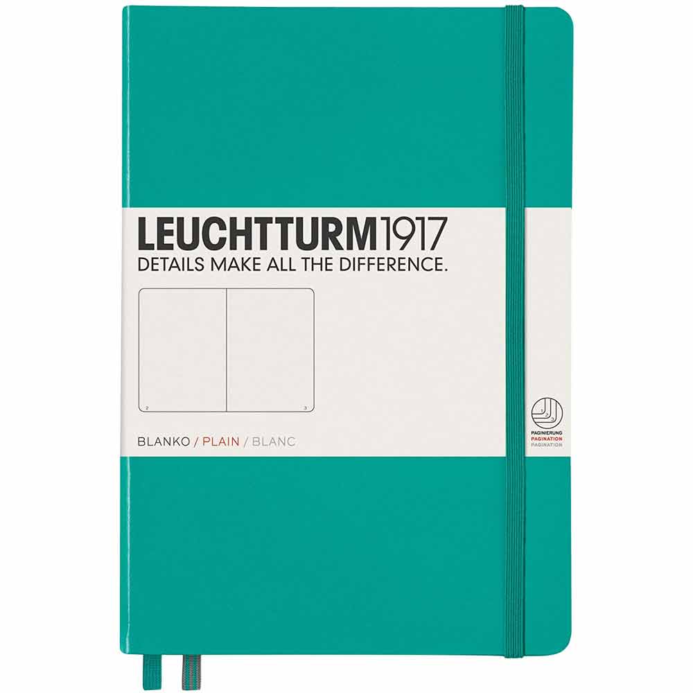 Leuchtturm 1917 Notebook Medium A5 Hardcover 251 Pages Plain Emerald