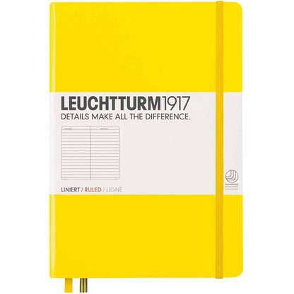 Leuchtturm 1917 Notebook Medium A5 Hardcover 251 Pages Ruled Lemon