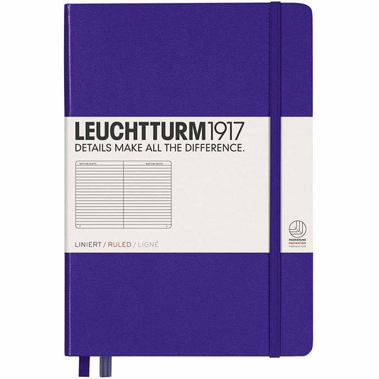 Leuchtturm 1917 Notebook Medium A5 Hardcover 251 Pages Ruled Purple