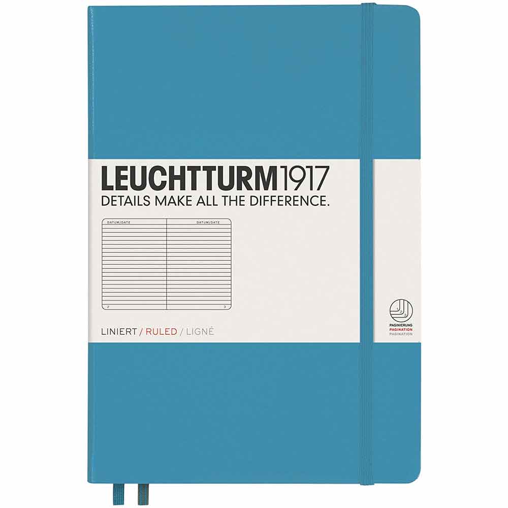 Leuchtturm 1917 Notebook Medium A5 Hardcover 251 Pages Ruled Azure