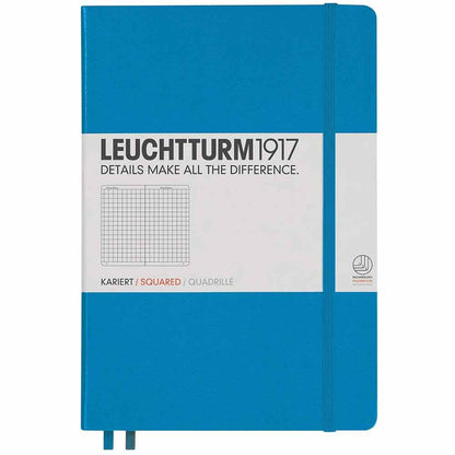 Leuchtturm 1917 Notebook Medium A5 Hardcover 251 Pages Squared Azure