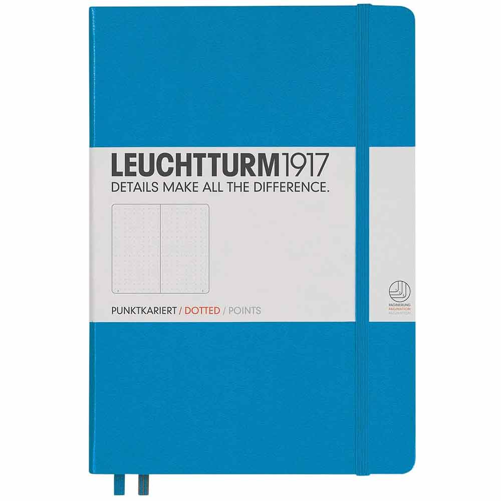 Leuchtturm 1917 Notebook Medium A5 Hardcover 251 Pages Dotted Azure