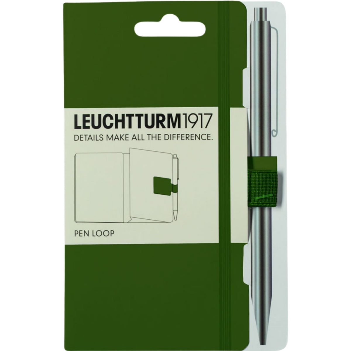Leuchtturm 1917 Pen Loop Kalem Tutacağı Asker Yeşili 348093