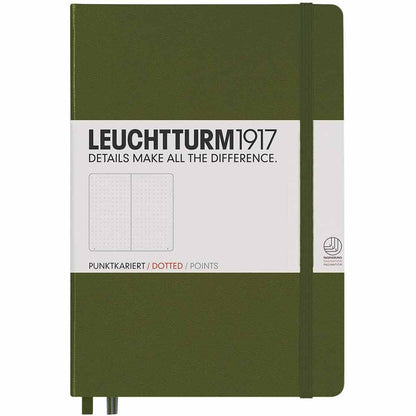 Leuchtturm 1917 Notebook Medium A5 Hardcover 251 Pages Dotted Army