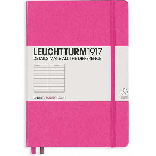 Leuchtturm 1917 Notebook Medium A5 Hardcover 251 Pages Ruled New Pink
