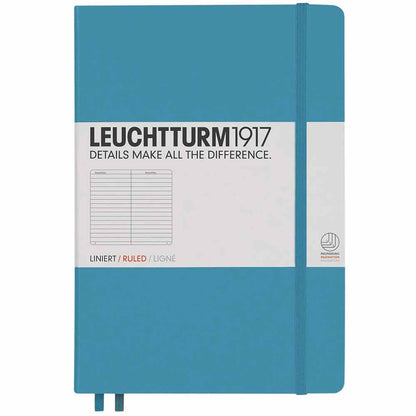 Leuchtturm 1917 Notebook Medium A5 Hardcover 251 Pages Ruled Nordic Blue