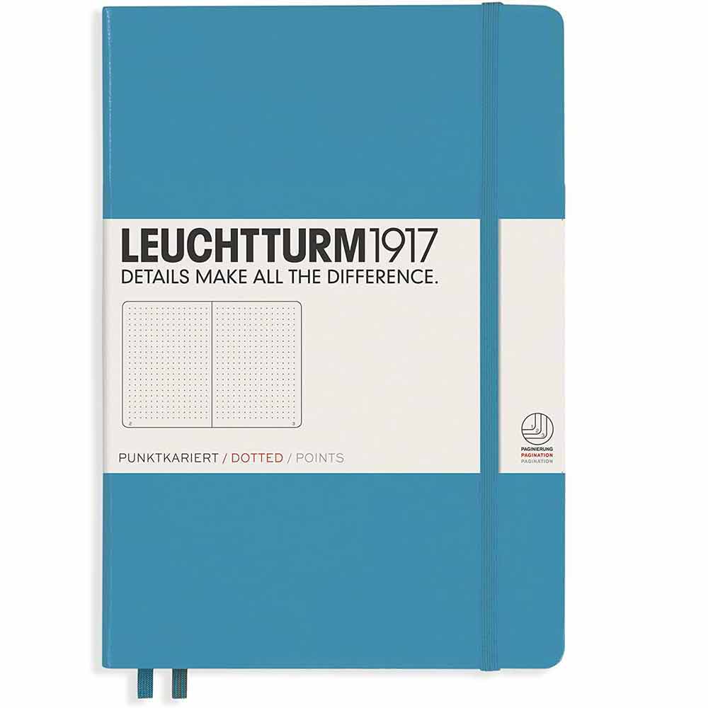 Leuchtturm 1917 Notebook Medium A5 Hardcover 251 Pages Dotted Nordic Blue