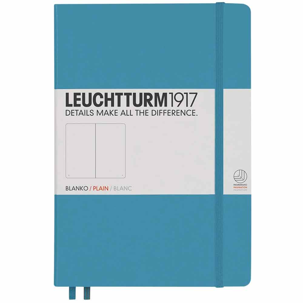 Leuchtturm 1917 Notebook Medium A5 Hardcover 251 Pages Plain Nordic Blue