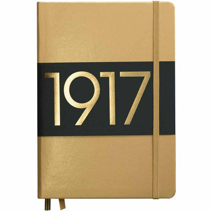 Leuchtturm 1917 Metallic Edition Notebook Medium A5 Hardcover 251 Pages Dotted Gold