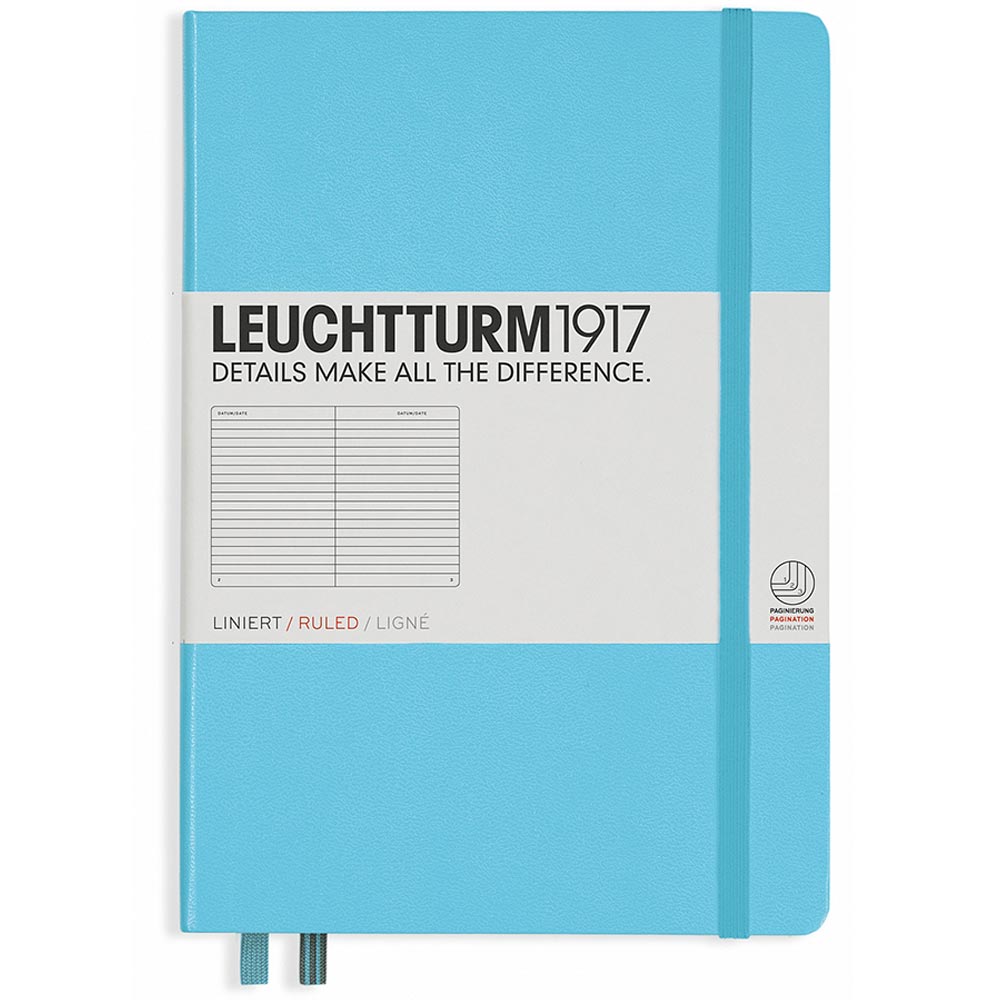 Leuchtturm 1917 Notebook Medium A5 Hardcover 251 Pages Ruled Ice Blue