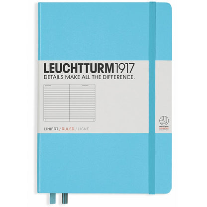 Leuchtturm 1917 Notebook Medium A5 Hardcover 251 Pages Ruled Ice Blue