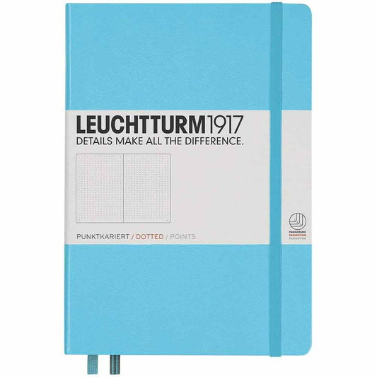 Leuchtturm 1917 Notebook Medium A5 Hardcover 251 Pages Dotted Ice Blue