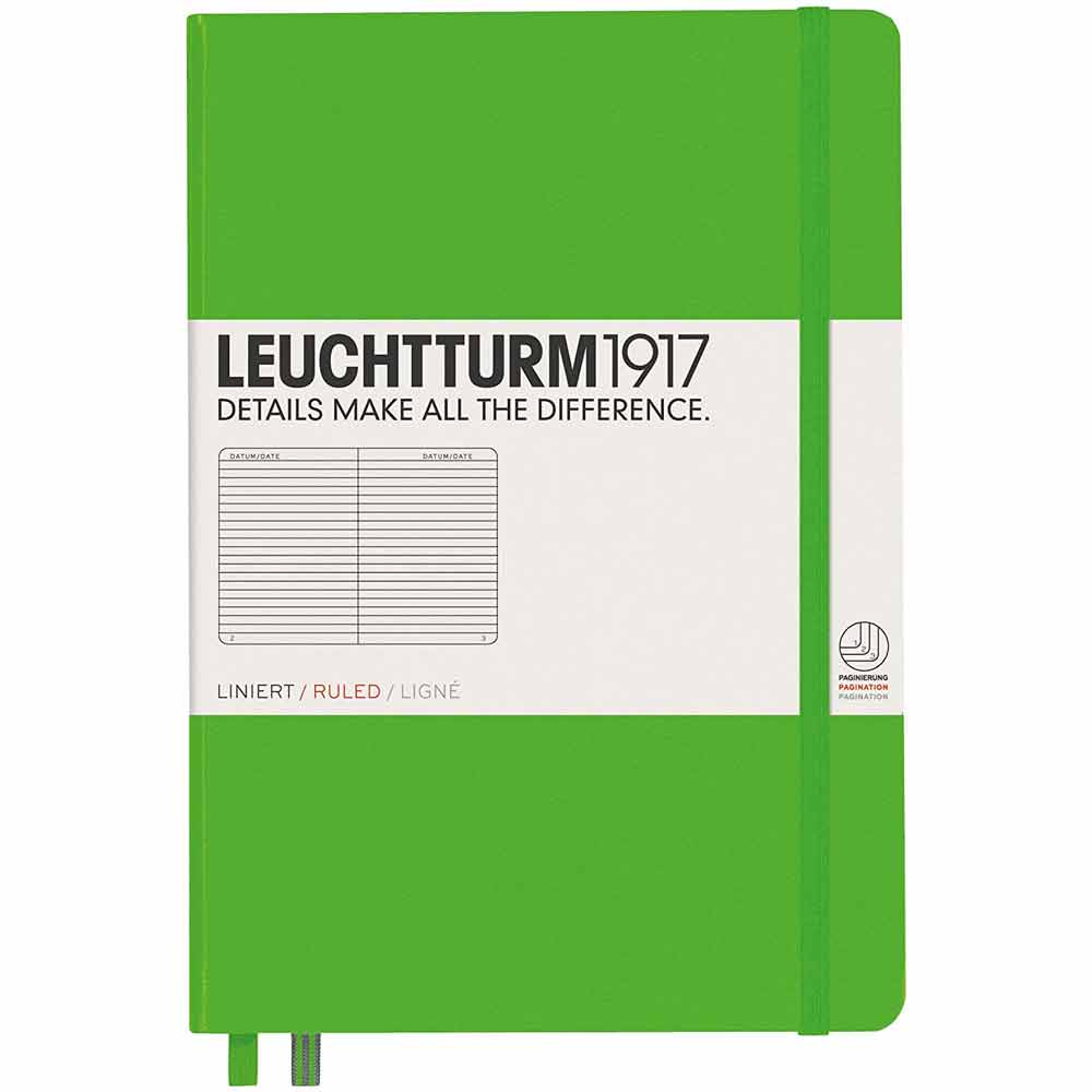 Leuchtturm 1917 Notebook Medium A5 Hardcover 251 Pages Ruled Fresh Green
