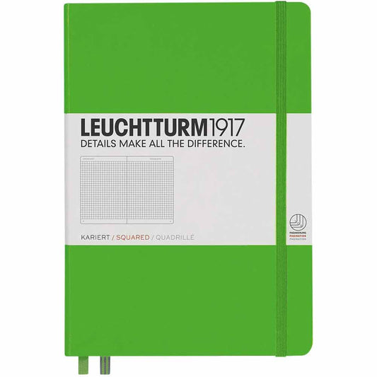 Leuchtturm 1917 Notebook Medium A5 Hardcover 251 Pages Squared Fresh Green