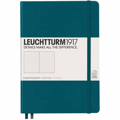 Leuchtturm 1917 Notebook Medium A5 Hardcover 251 Pages Dotted Pacific Green