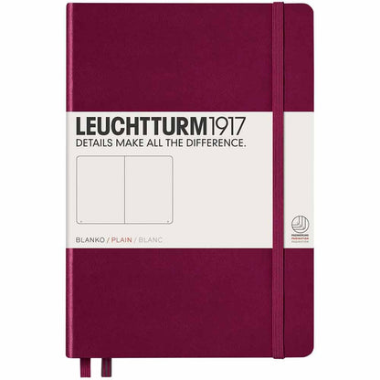 Leuchtturm 1917 Notebook Medium A5 Hardcover 251 Pages Plain Port Red