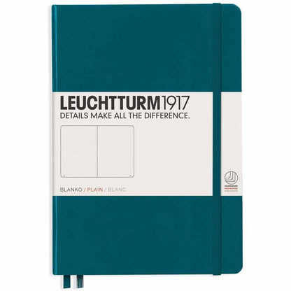 Leuchtturm 1917 Notebook Medium A5 Hardcover 251 Pages Plain Pacific Green