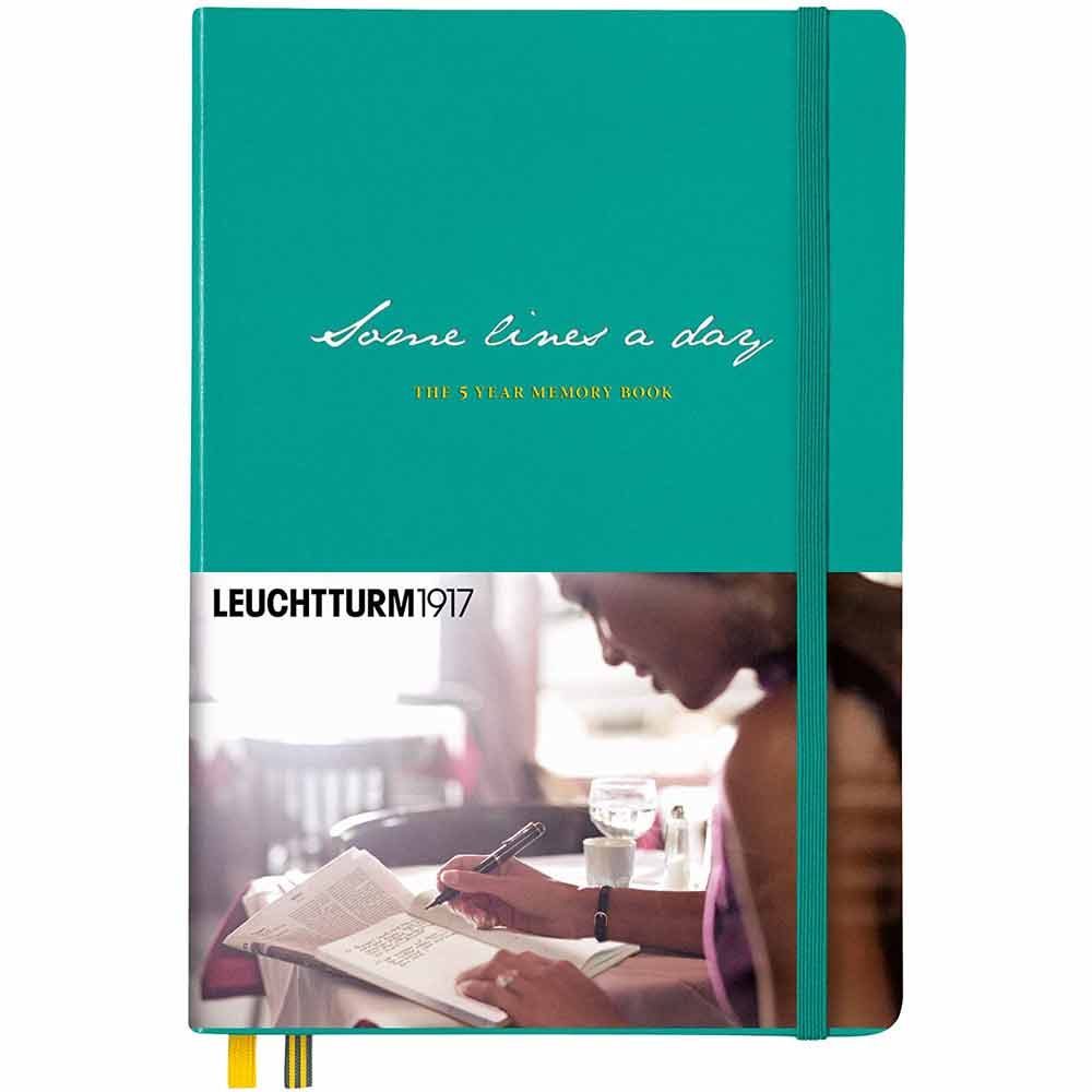 Leuchtturm 1917 Some Lines A Day 5 Year Memory Book Medium A5 Hardcover 365 Pages Emerald
