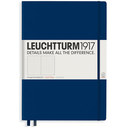 Leuchtturm 1917 Notebook Master Classic A4+ Hardcover 235 Pages Dotted Navy