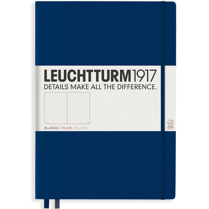 Leuchtturm 1917 Notebook Master Classic A4+ Hardcover 235 Pages Plain Navy