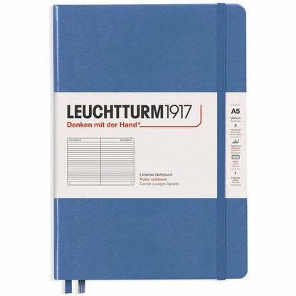Leuchtturm 1917 Muted Colours Notebook Medium A5 Hardcover 251 Pages Ruled Denim