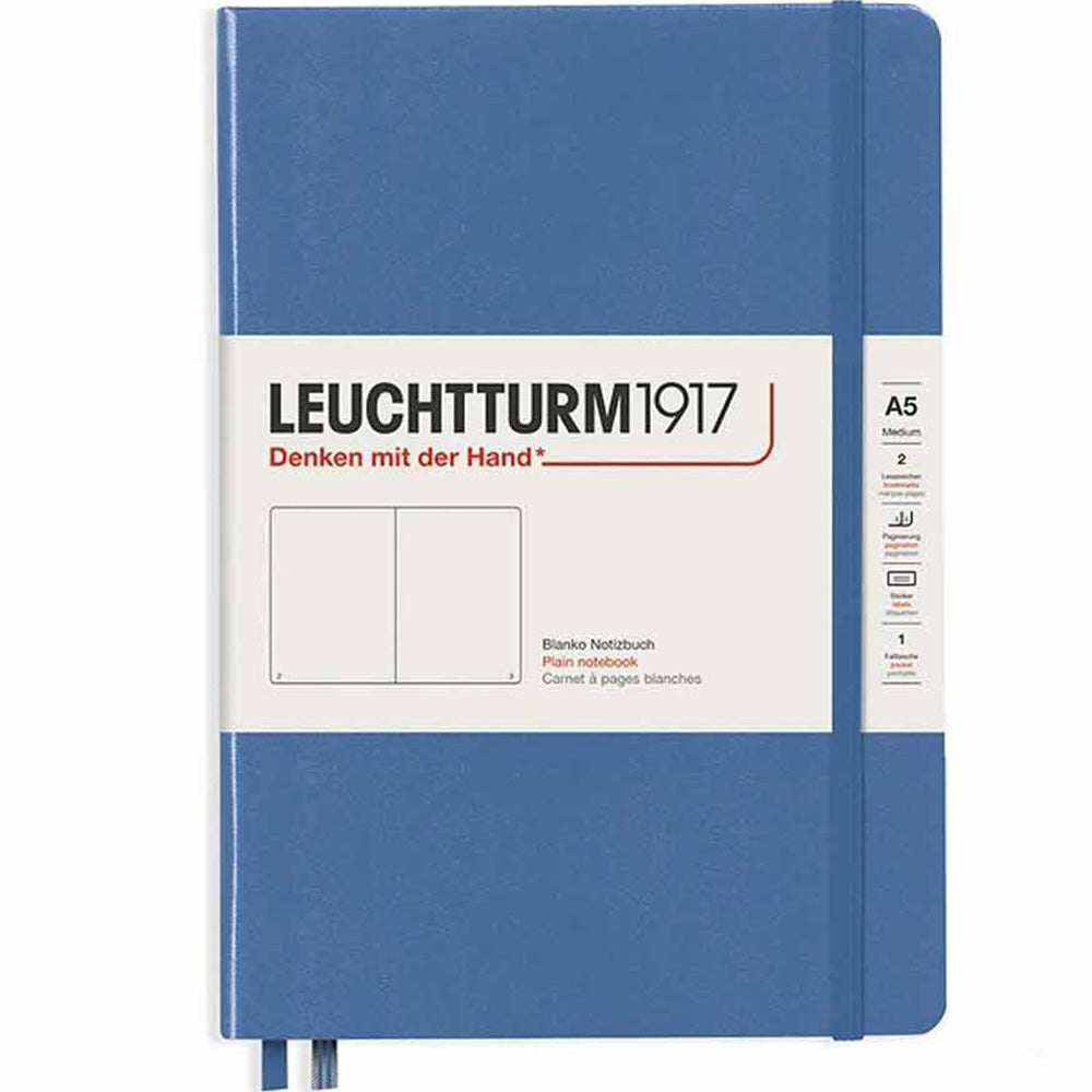 Leuchtturm 1917 Muted Colours Notebook Medium A5 Hardcover 251 Pages Plain Denim