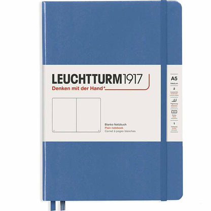 Leuchtturm 1917 Muted Colours Notebook Medium A5 Hardcover 251 Pages Plain Denim