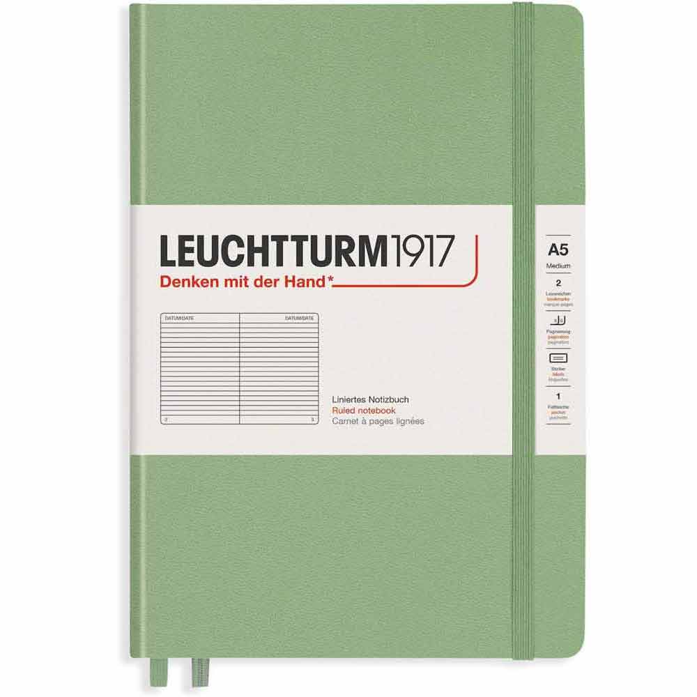 Leuchtturm 1917 Muted Colours Notebook Medium A5 Hardcover 251 Pages Ruled Sage