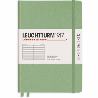 Leuchtturm 1917 Muted Colours Notebook Medium A5 Hardcover 251 Pages Ruled Sage