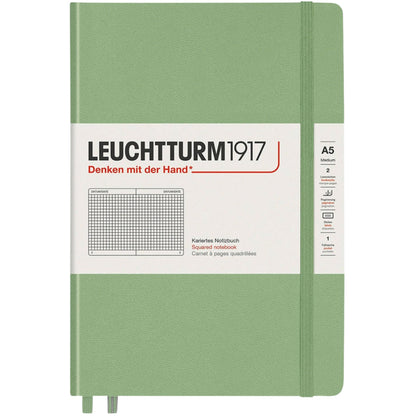 Leuchtturm 1917 Notebook Medium A5 Hardcover 251 Pages Squared Sage