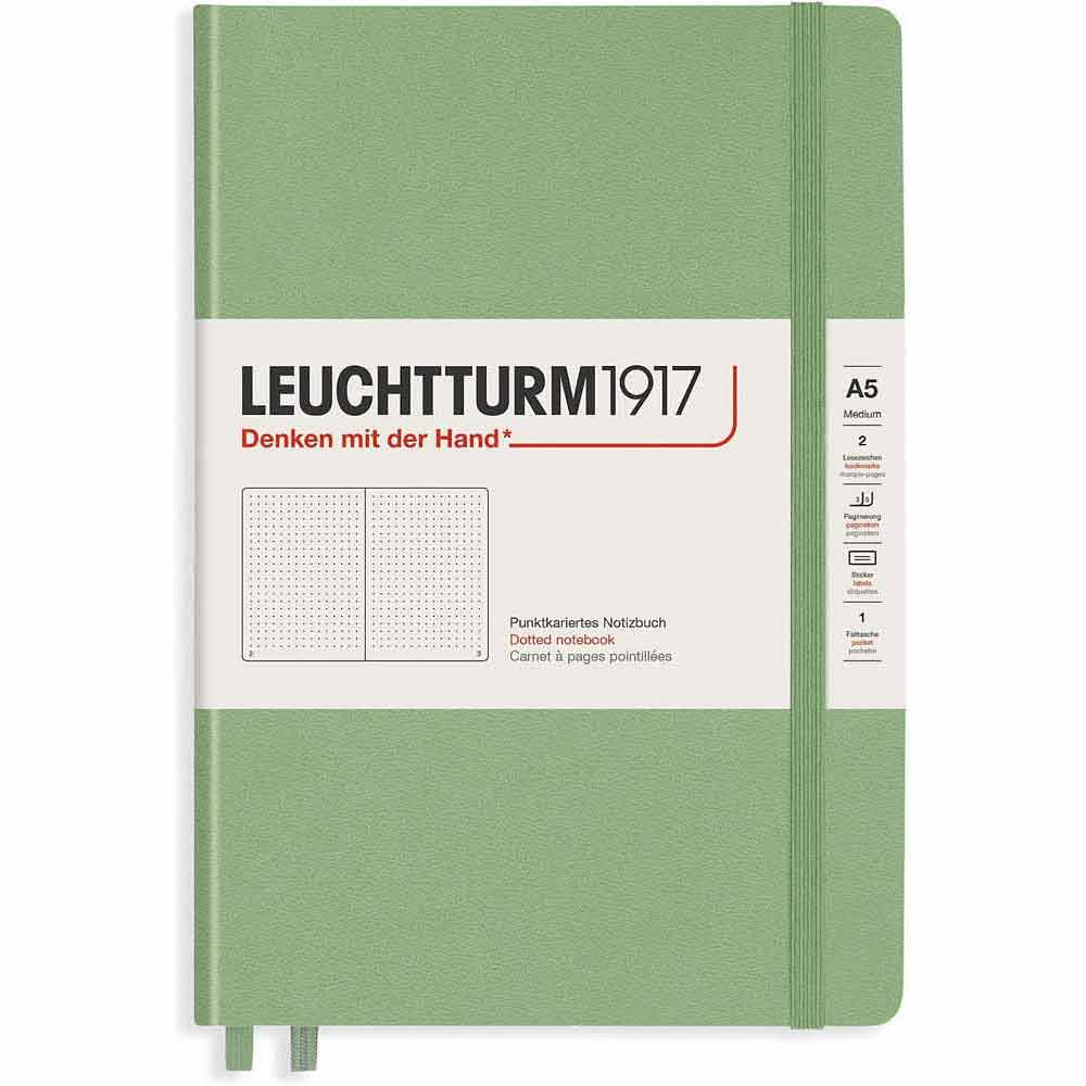 Leuchtturm 1917 Muted Colours Notebook Medium A5 Hardcover 251 Pages Dotted Sage