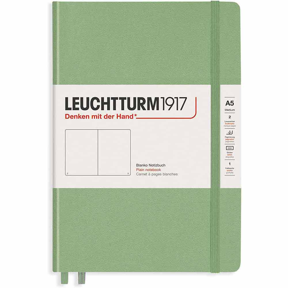 Leuchtturm 1917 Muted Colours Notebook Medium A5 Hardcover 251 Pages Plain Sage