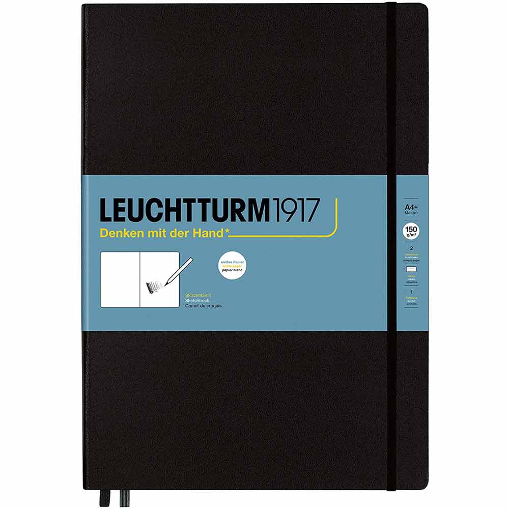 Leuchtturm 1917 Sketchbook 150gr Master A4+ Hardcover 112 Pages Black
